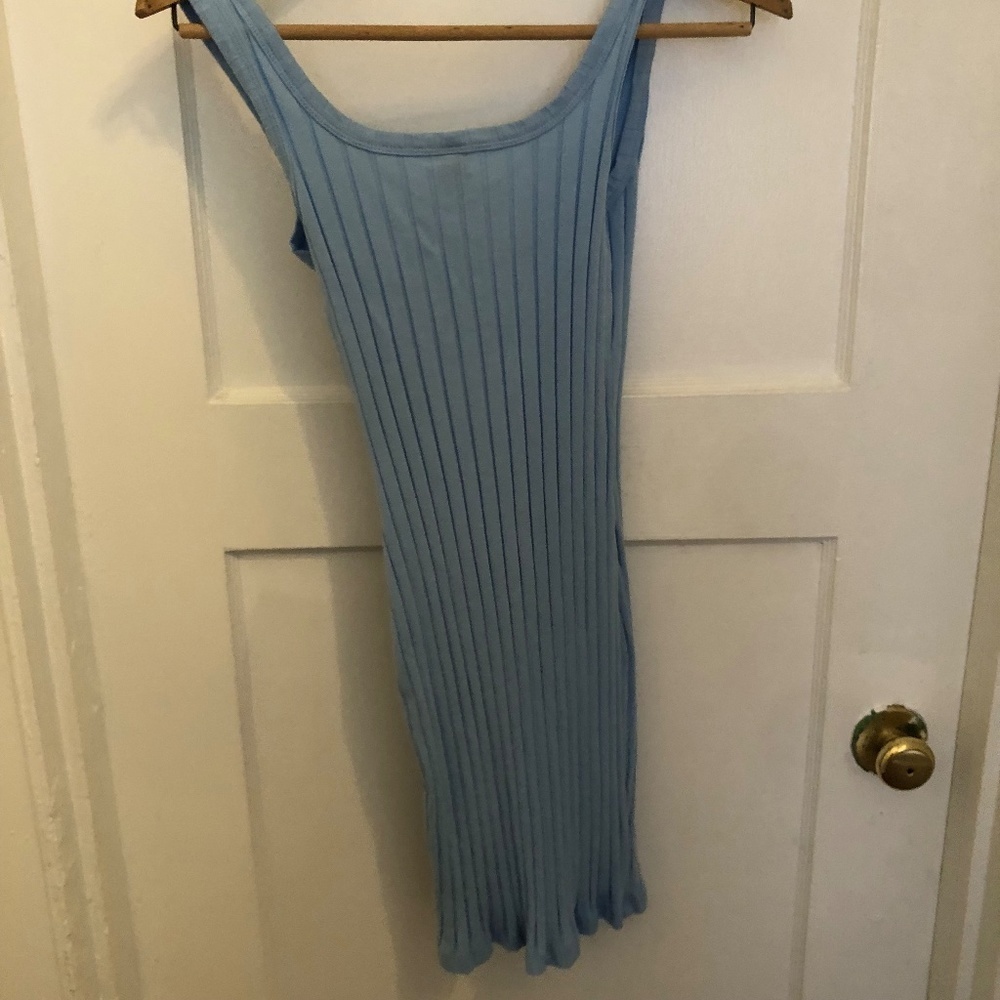 Shein blue knit teeshirt dress size small, new or like new